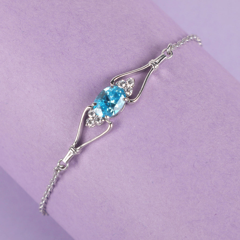 CLARA 925 Sterling Silver Topaz Bracelet
