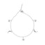 Silver Moon & Star Anklet Payal ( Single ) Chain
