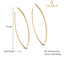 CLARA 925 Sterling Silver Kira Hoop Earring Gold Plated Gift for Women & Girls