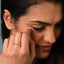 CLARA Pure 925 Sterling Silver Wave Finger Ring 