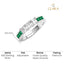 Silver Vera Minimal Green Ring