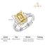 Silver Anya Fancy Yellow Solitaire Ring