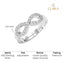Silver Zoe Studded Infinity Valentine Ring