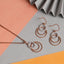 CLARA 925 Sterling Silver Irina Pendant Earring Chain Jewellery Set 