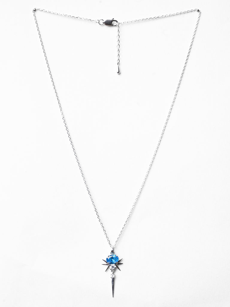 CLARA 925 Sterling Silver Dolores Pendant Chain Necklace 