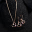 CLARA 925 Sterling Silver Pink Heart Pendant Earring Chain Jewellery Set 