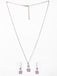 CLARA 925 Sterling Silver Rosa Pendant Earring Chain Jewellery Set 