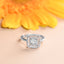 Silver Luna Cushion Cut Halo Ring