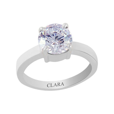 Certified Zircon Prongs Silver Ring 6.5cts or 7.25ratti