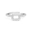 CLARA Pure 925 Sterling Silver U shape Finger Ring with Adjustable Band 