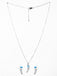 CLARA 925 Sterling Silver diamente Pendant Earring Chain Jewellery Set 