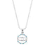 Silver Evil Eye Circle Pendant Chain Necklace