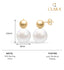 CLARA 925 Sterling Silver Pearl Ball Studs Earrings  