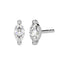 CLARA 925 Sterling Silver Marquise Studs Earrings Gift for Kids Girls