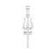 Silver Shiva Trishul Men Pendant Necklace with Chain or without Chain