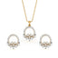 CLARA 925 Sterling Silver Tica Pendant Earring Chain Jewellery Set 