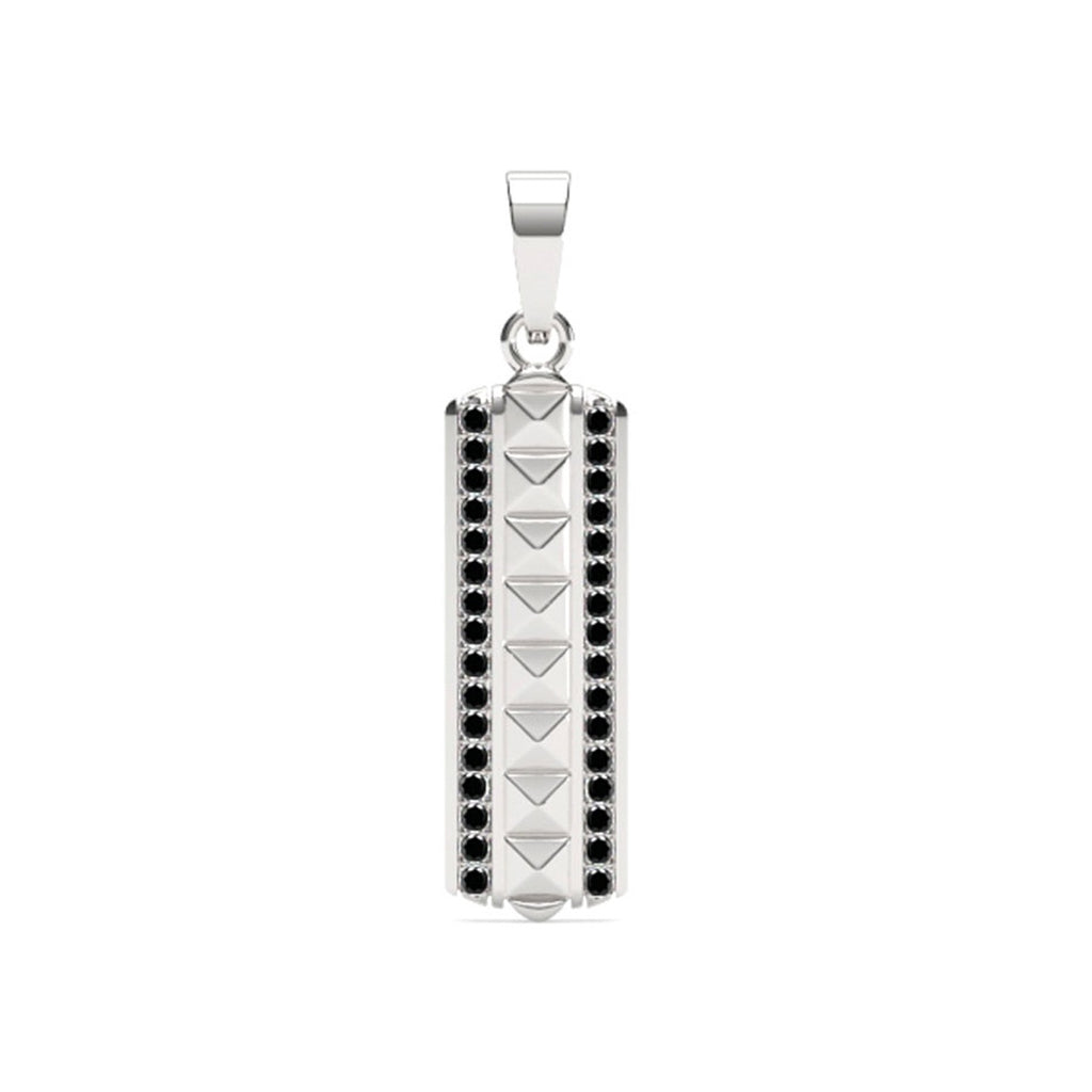 Silver Pyramid Men Pendant Necklace with Chain or without Chain