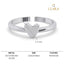 CLARA Pure 925 Sterling Silver  Minimal Heart Finger Ring 