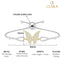 CLARA 925 Pure Silver Golden Butterfly Hand Bracelet
