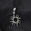 Silver Sun Men Pendant Necklace with Chain or without Chain