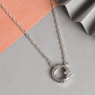 CLARA 925 Sterling Silver Jules Pendant Earring Chain Jewellery Set 