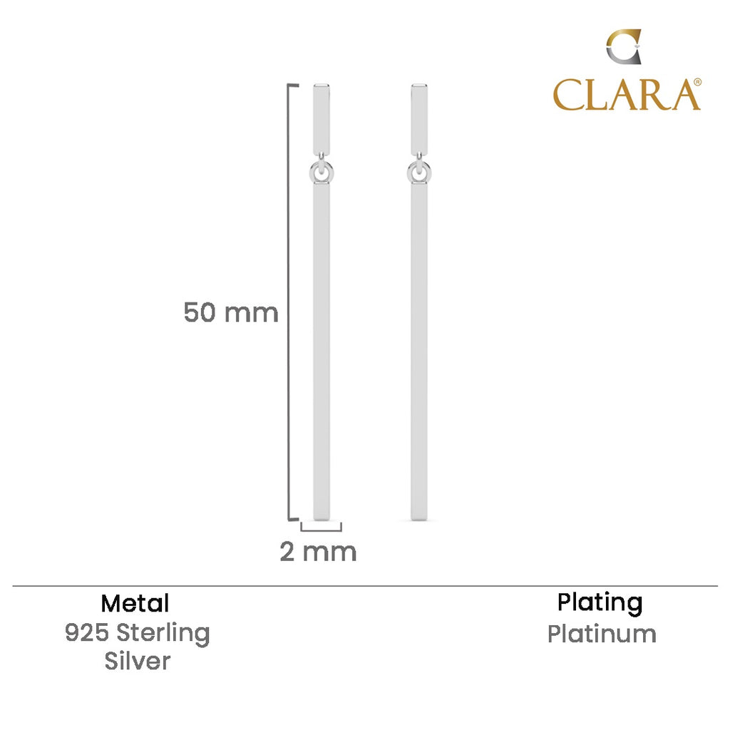 Silver Sally Long Earrings