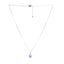 Silver Acorn Blue Solitaire Pendant Chain