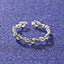 CLARA Pure 925 Sterling Silver Knotted Heart Finger Ring 