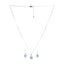 Silver Acorn Blue Solitaire Jewellery Set