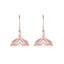 Silver Whale Tail Dangler Earrings