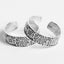 CLARA 925 Sterling Silver Tortoise Toe Rings Pair 