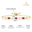 CLARA 925 Pure Silver Golden Ruby Hand Bracelet