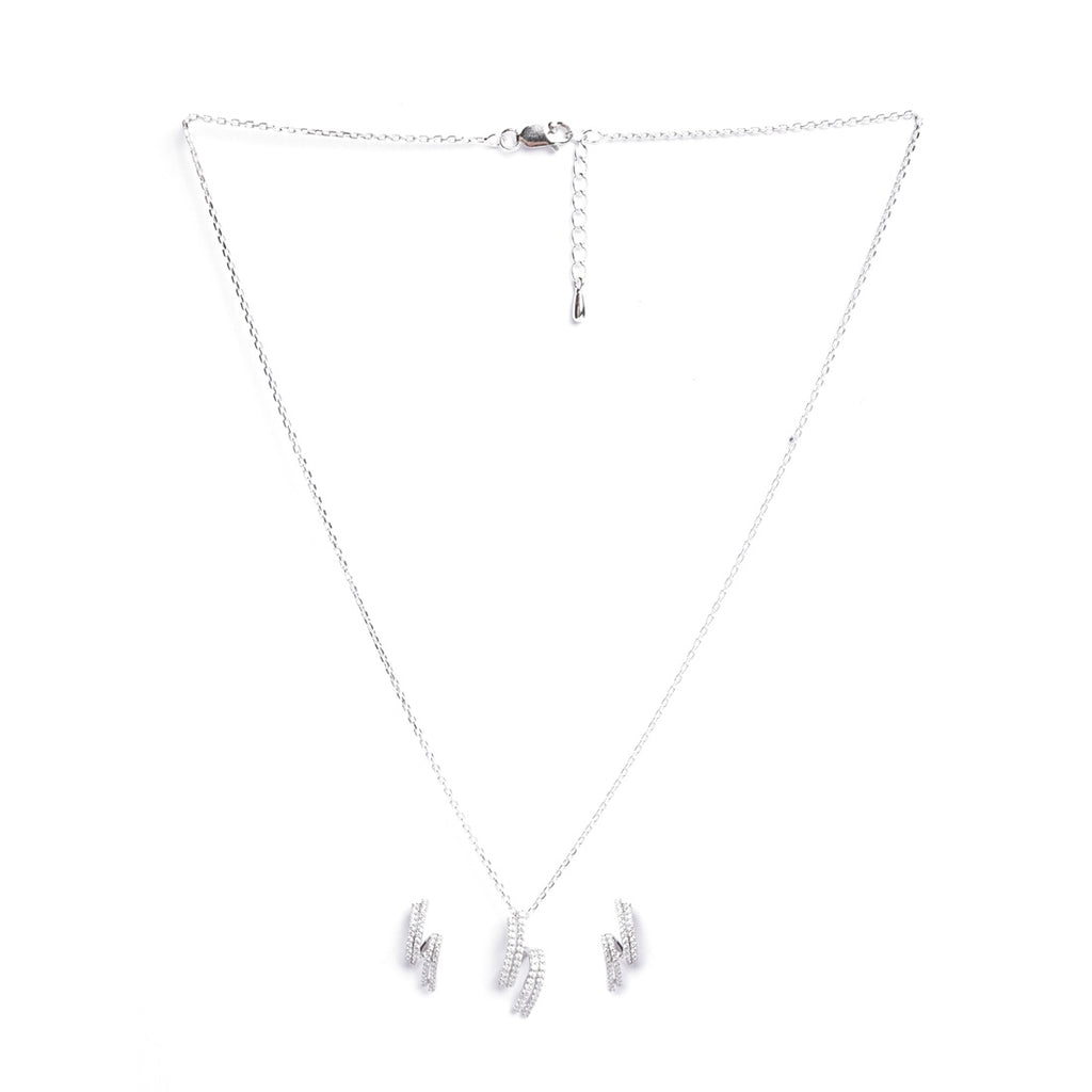 Silver Curl Jewellery Set