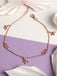 CLARA 925 Sterling Silver Butterfly Anklet Payal ( Single ) Adjustable Chain, Rose Gold Plated Gift for Women and Girls