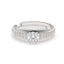 CLARA Real 925 Sterling Silver Step Band Ring 