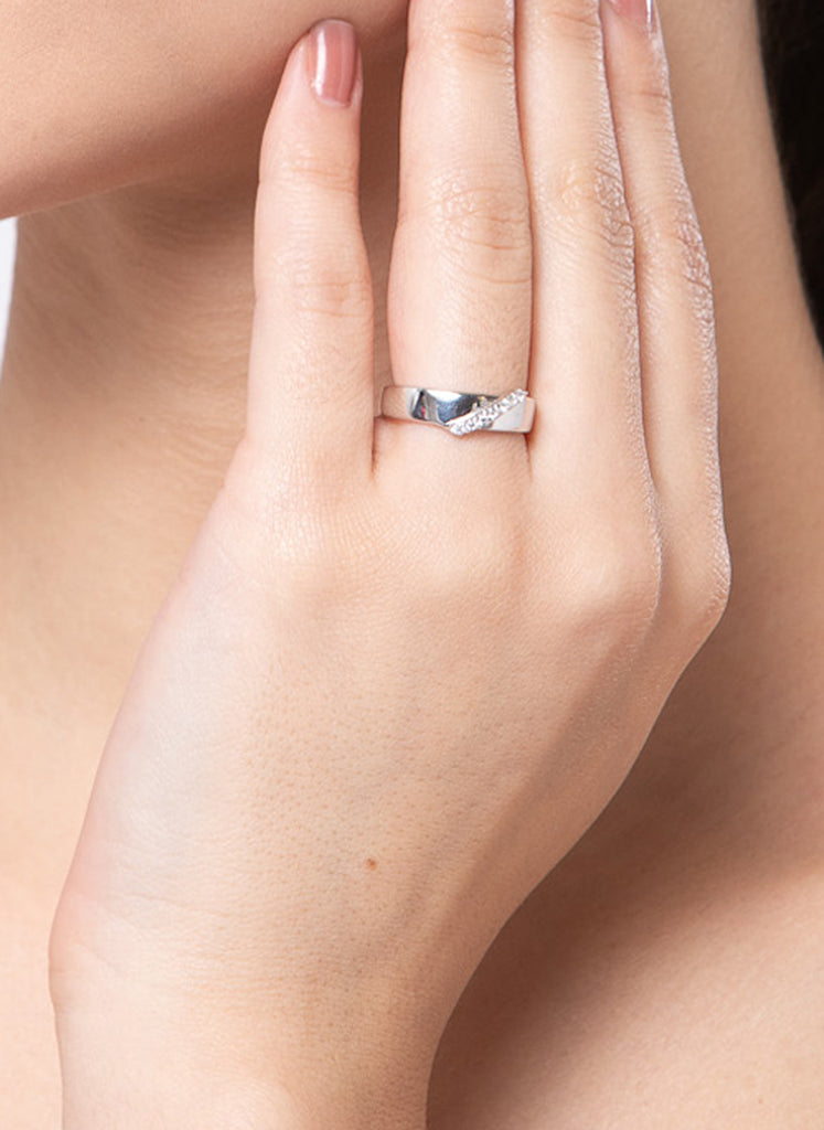 CLARA Pure 925 Sterling Silver Monte Adjustable Ring Gift for Women and Girls