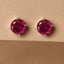 CLARA 925 Sterling Silver Blood Red Studs Earrings Gift for Kids Girls 