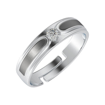 CLARA Pure 925 Sterling Silver Eternity Adjustable Ring Gift for Women and Girls | Partial Matte Finish
