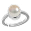 Certified Pearl Moti 3.9cts or 4.25ratti 92.5 Sterling Silver Adjustable Ring