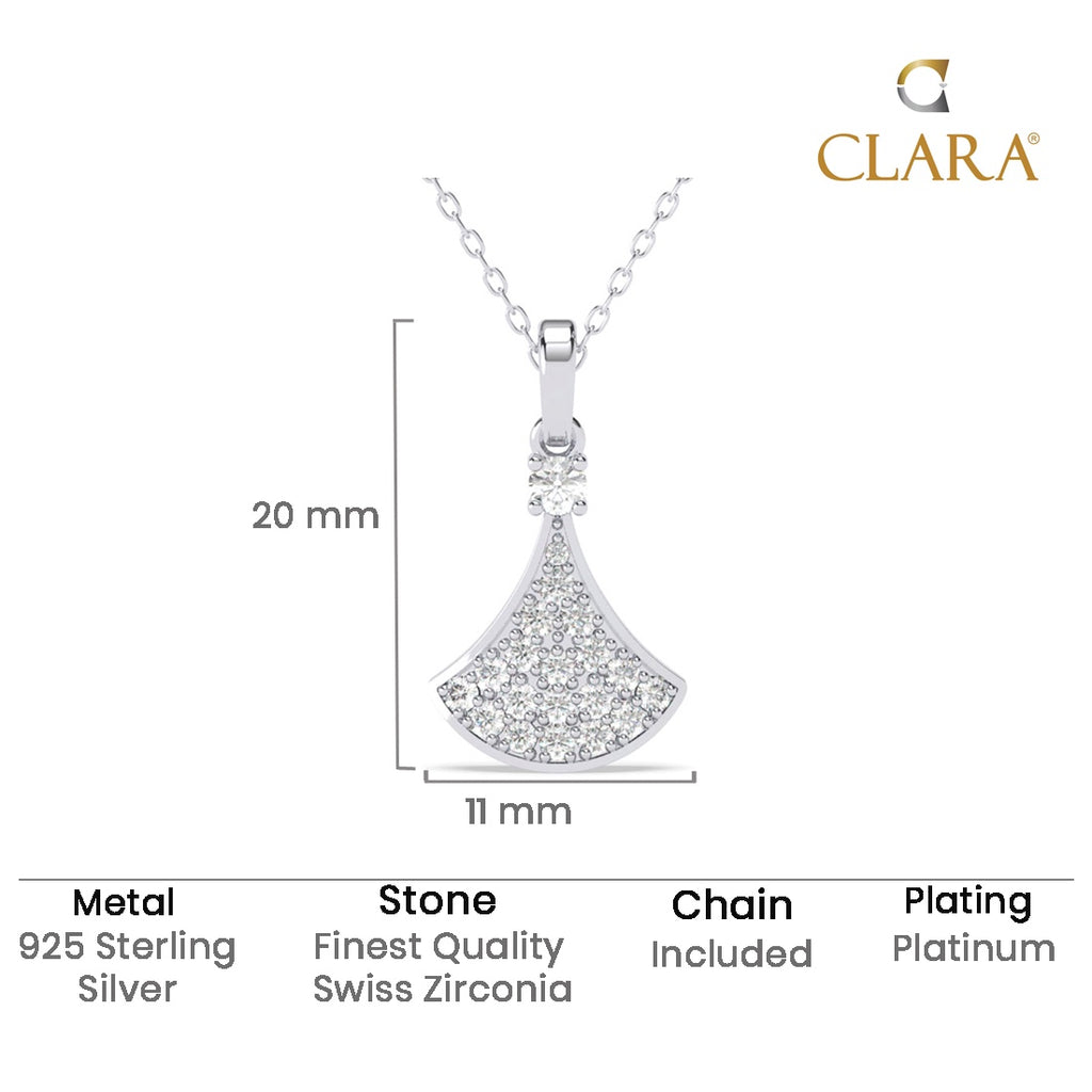 Silver Ginkgo Leaf Pendant Chain