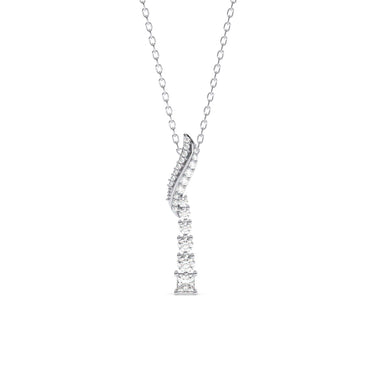Silver Wave Pendant Chain