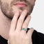 CLARA Real 925 Sterling Silver Emerald Band Ring 