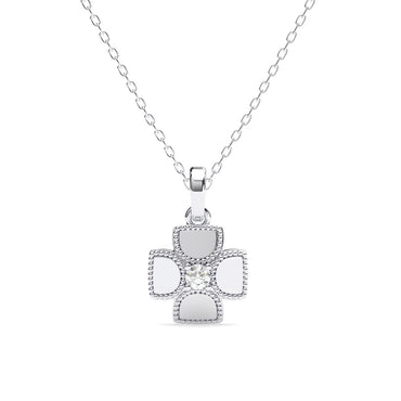 Silver Dainty Clover Pendant Chain