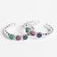 CLARA 925 Sterling Silver colorful Toe Rings Pair 