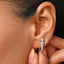 CLARA 925 Sterling Silver Blue Eye Snake Hoop Bali Earrings  