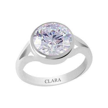 Certified Zircon Zoya Silver Ring 4.8cts or 5.25ratti