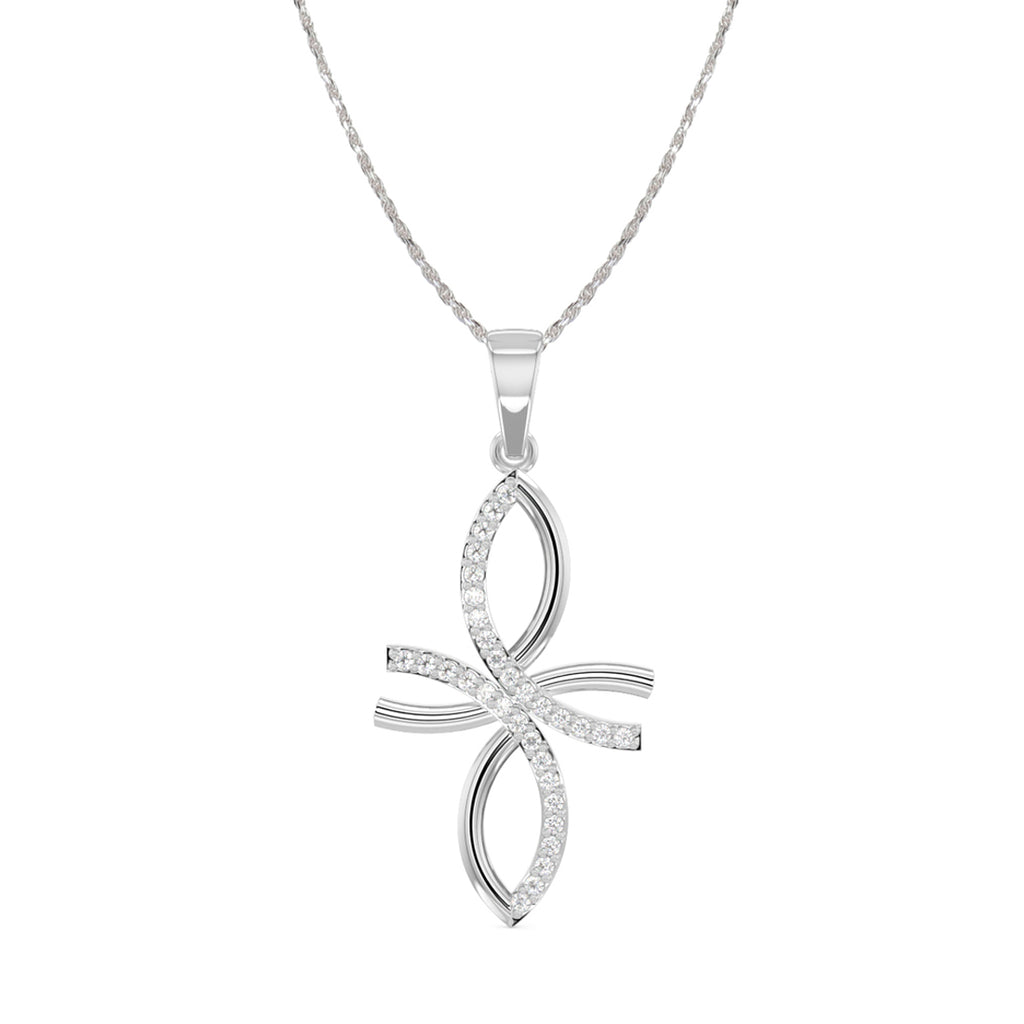 CLARA 925 Sterling Silver Petal Pendant Chain Necklace 