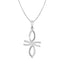 Silver Petal Pendant Chain Necklace