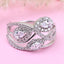 CLARA Pure 925 Sterling Silver Cocktail Finger Ring with Adjustable Band 