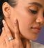 CLARA Pure 925 Sterling Silver Solitaire Wedding Finger Ring with Adjustable Band 